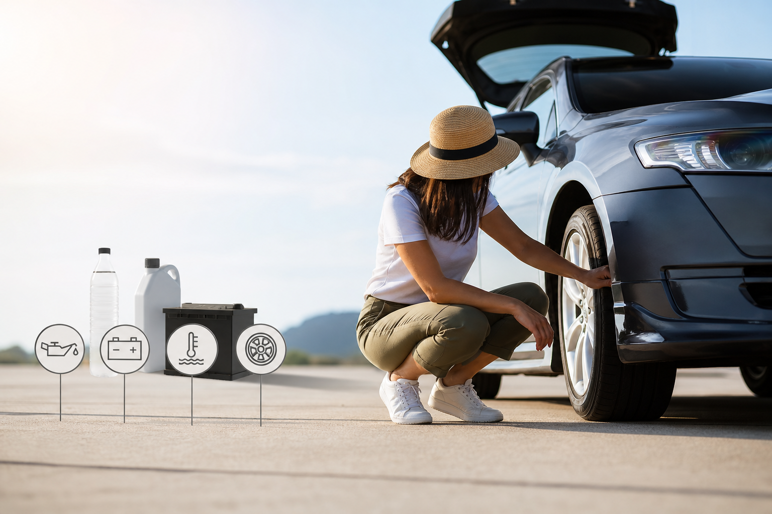 Comment bien préparer sa voiture avant un long trajet en été : 15 vérifications simples à faire soi-même