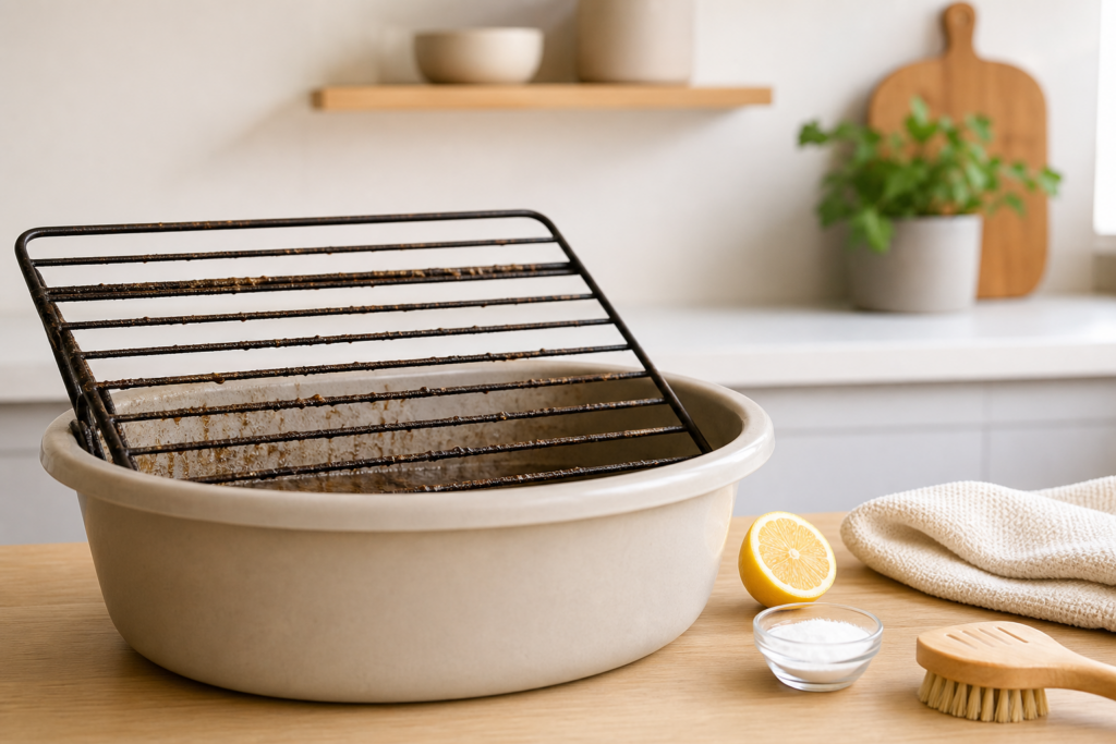 Comment nettoyer la grille du four sans produit agressif : méthode simple selon le niveau de saleté — illustration 1