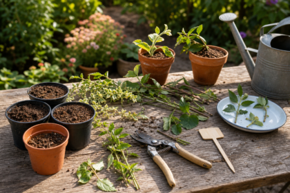 Bouturage des plantes de jardin en fin d’été : quelles espèces multiplier facilement et comment réussir sans matériel compliqué