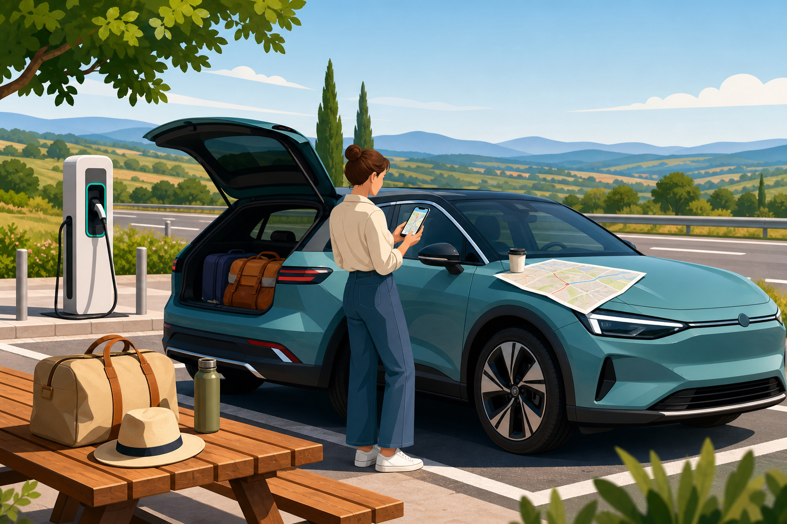 Comment bien planifier un premier long trajet en voiture électrique sans stress