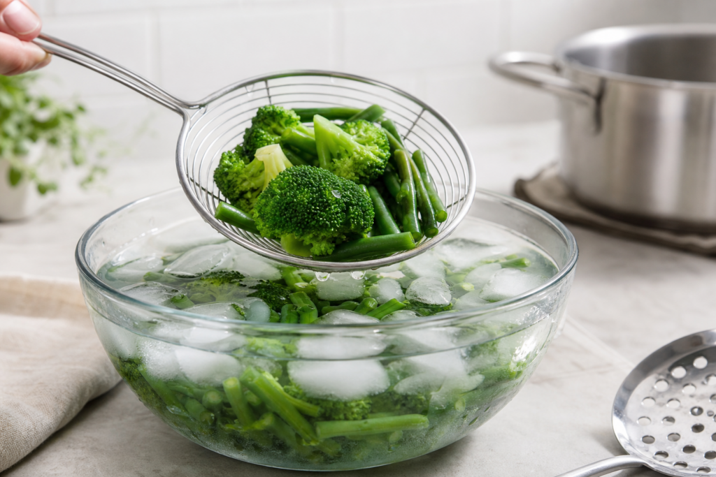 Comment blanchir, surgeler et cuisiner les légumes verts pour qu’ils gardent couleur, texture et goût — illustration 1