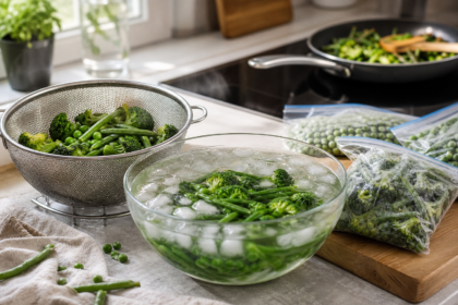 Comment blanchir, surgeler et cuisiner les légumes verts pour qu’ils gardent couleur, texture et goût