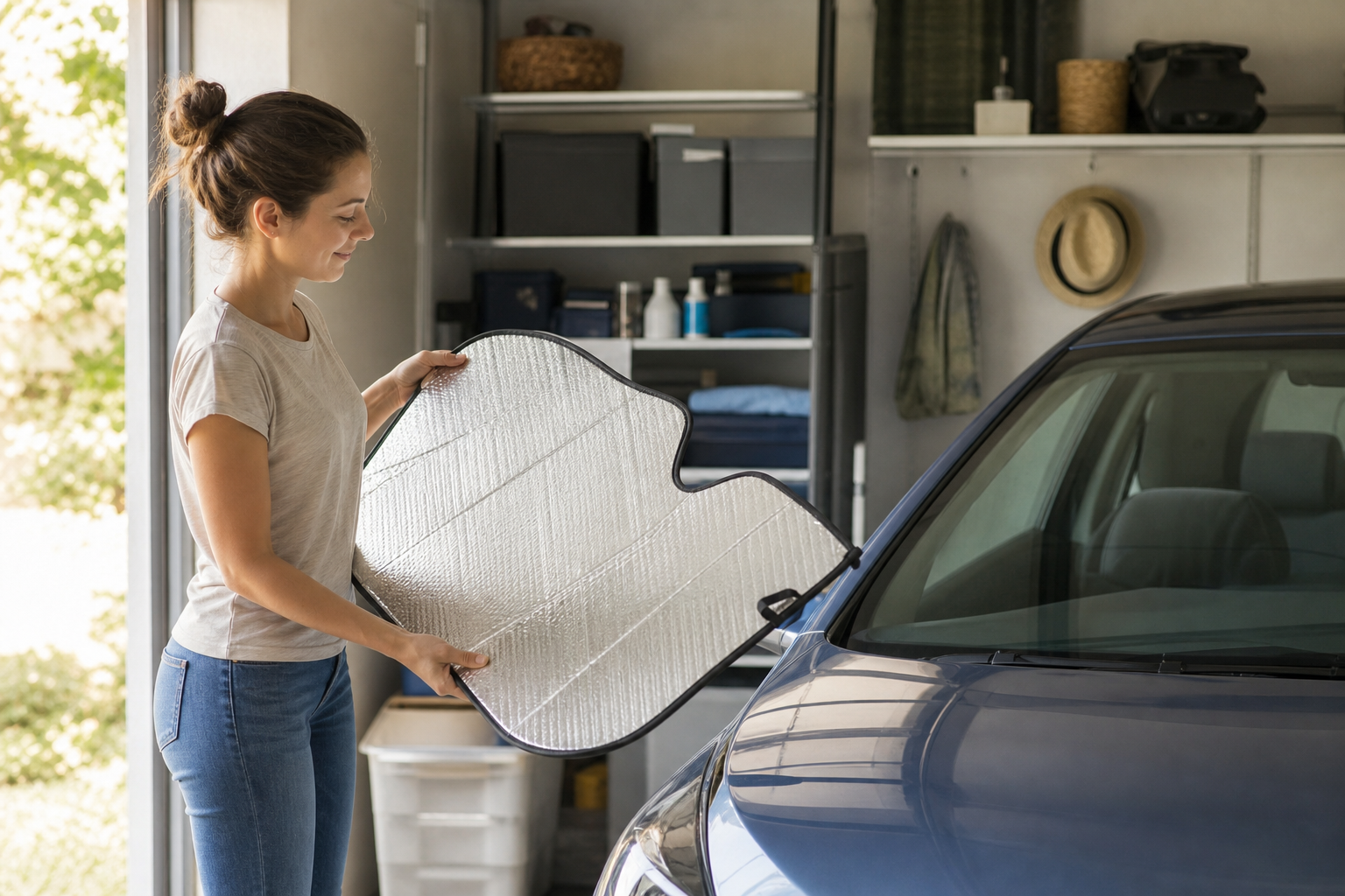 Comment choisir et utiliser un pare-soleil de pare-brise pour garder l’habitacle plus frais en été
