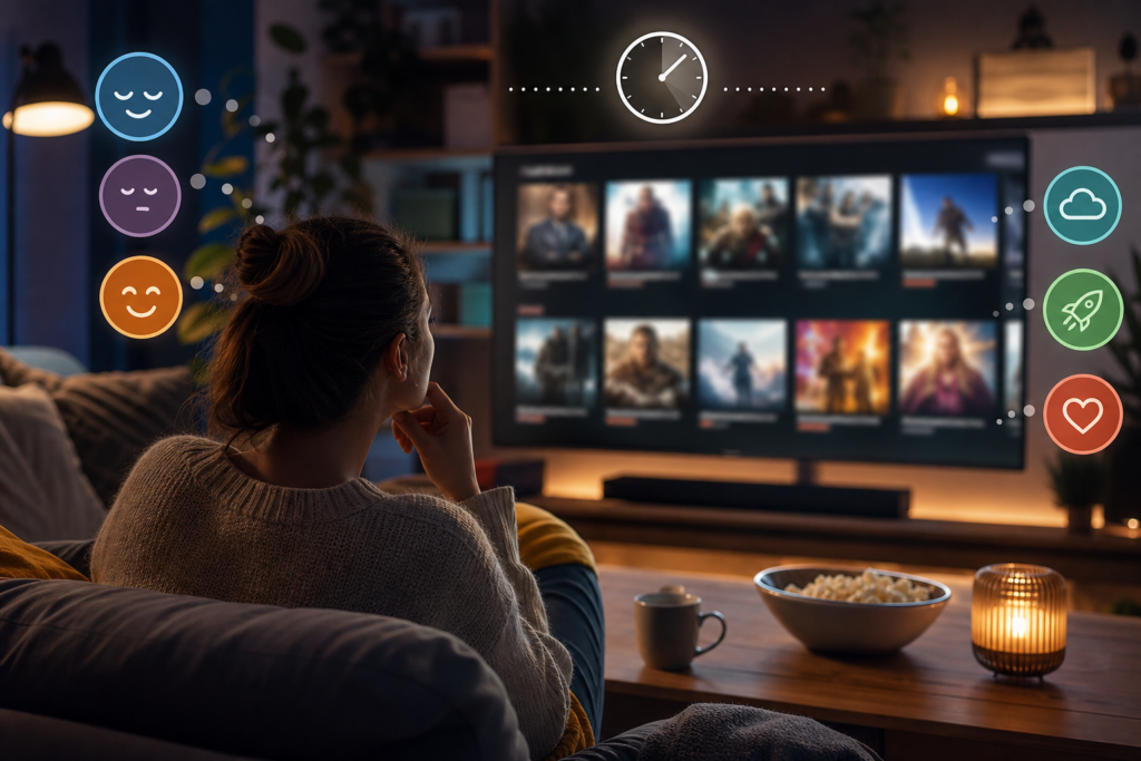 Comment choisir une série ou un film quand on a peu de temps : la méthode simple selon votre humeur, la durée et le type d’histoire — illustration 1