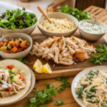 Comment composer 5 dîners simples avec du poulet rôti déjà cuit sans refaire le même repas