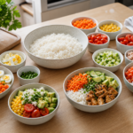 Comment composer 5 repas du midi simples et équilibrés avec un reste de riz déjà cuit