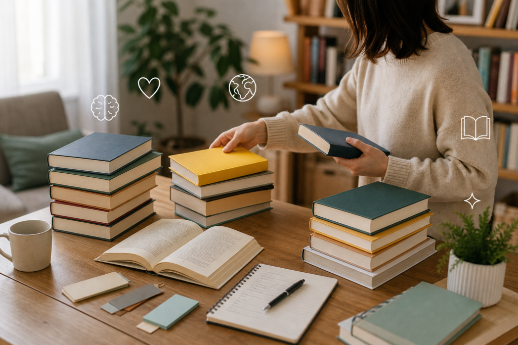 Comment composer une bibliothèque de départ avec 20 livres vraiment utiles : la méthode simple pour choisir sans se tromper — illustration 1