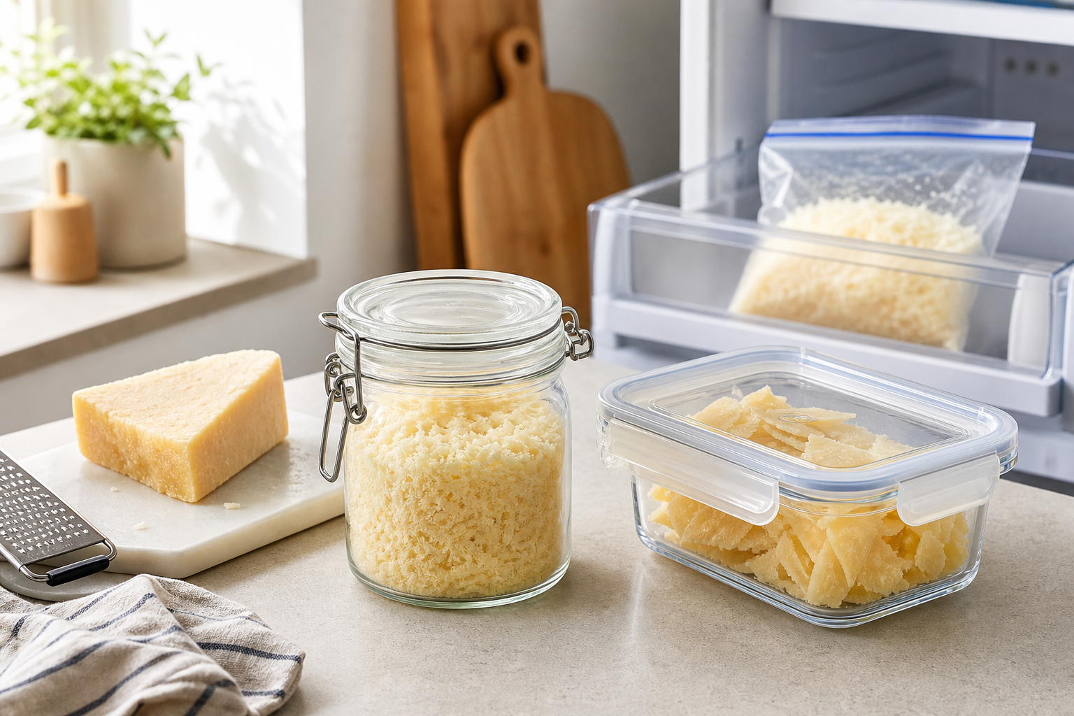 Comment conserver le parmesan râpé ou en copeaux plus longtemps sans qu’il sèche ni perde son arôme