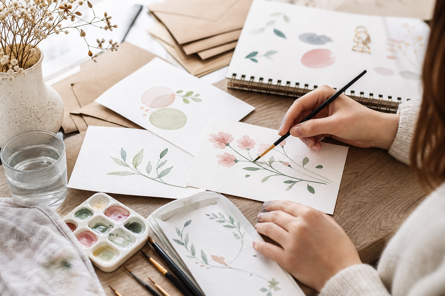 Comment créer des cartes de vœux illustrées à l’aquarelle même en débutant