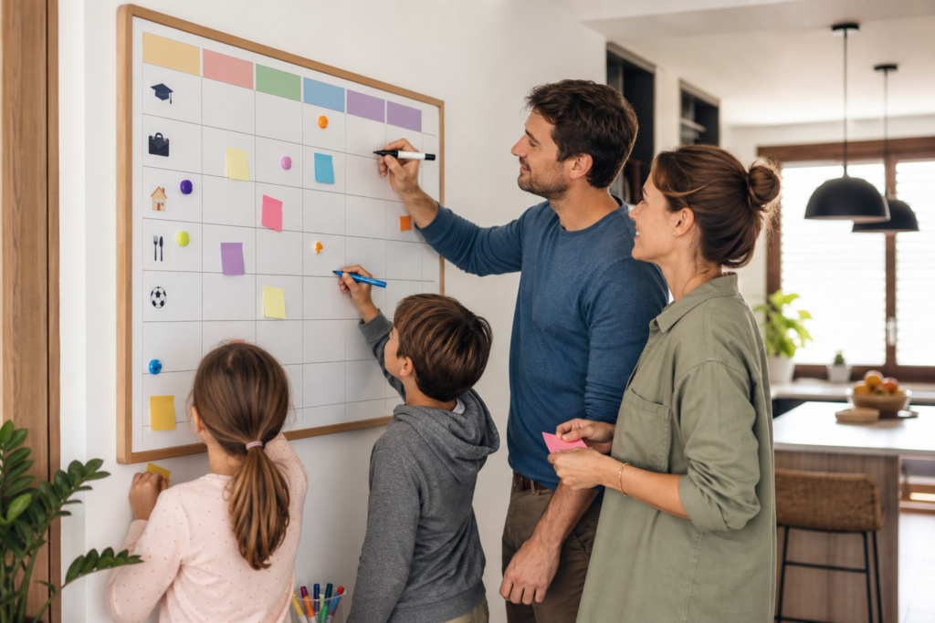Comment créer un planning familial hebdomadaire visuel qui évite les oublis sans devenir une usine à gaz — illustration 1