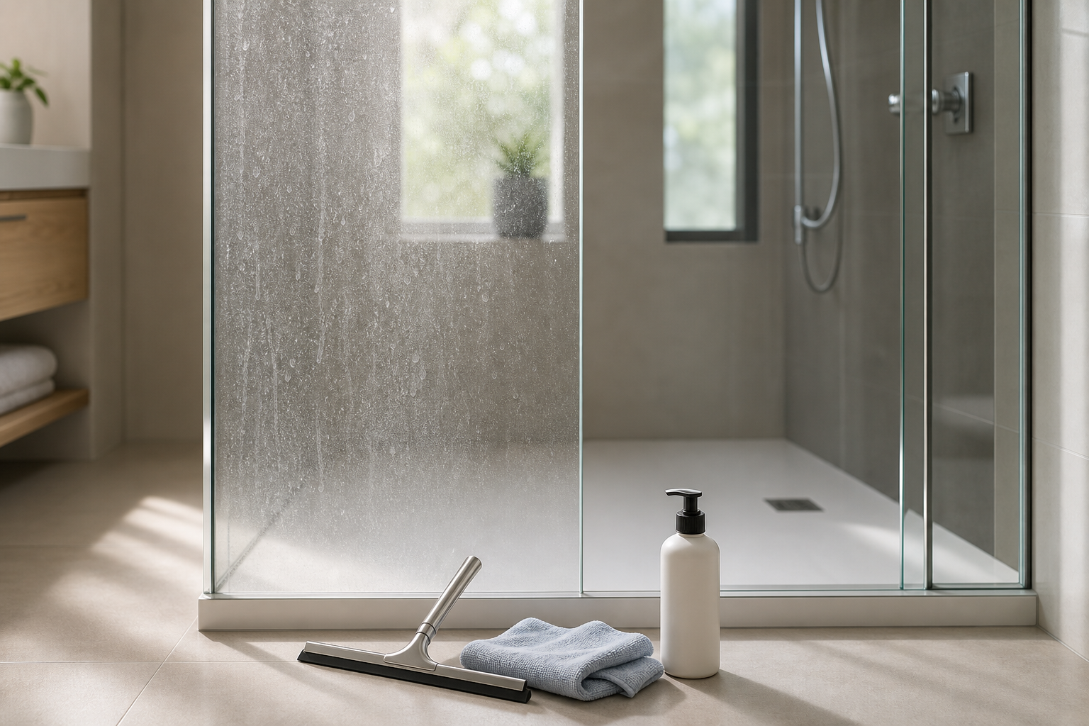 Comment enlever les traces de calcaire sur une paroi de douche en verre sans laisser de voiles ni de rayures