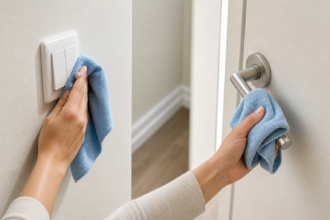 Comment nettoyer interrupteurs et poignées sans traces : le guide simple par zones de la maison