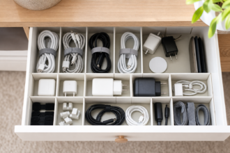 Comment organiser le rangement des câbles et chargeurs à la maison pour ne plus les chercher partout