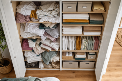 Comment organiser un placard de linge de maison pour gagner de la place et retrouver draps, serviettes et housses en un clin d’œil