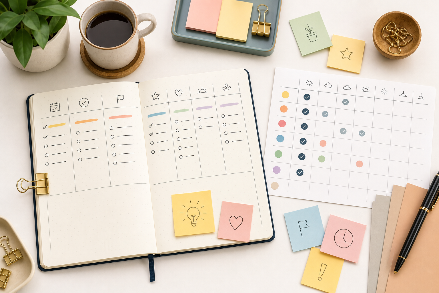 Comment organiser un suivi de tâches hebdomadaire avec une simple to-do list, un tableau et des rappels pour ne rien oublier