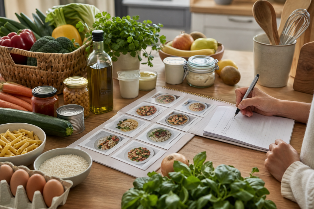 Comment organiser une semaine de repas et de courses avec un menu tournant de 10 plats simples — illustration 1