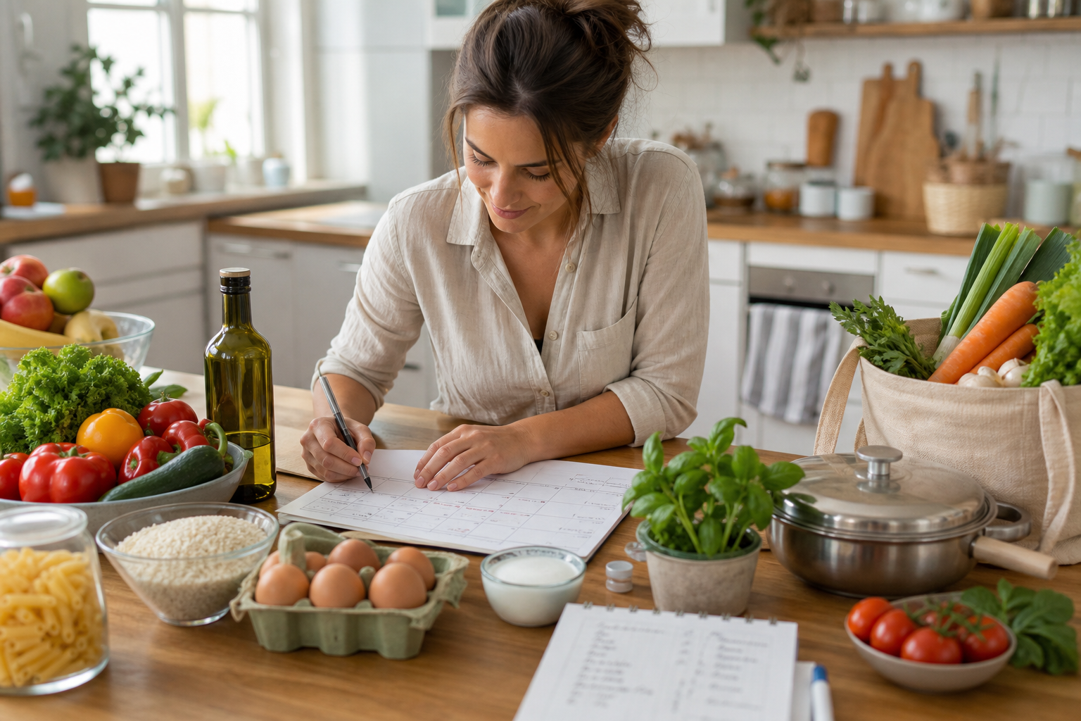 Comment organiser une semaine de repas et de courses avec un menu tournant de 10 plats simples