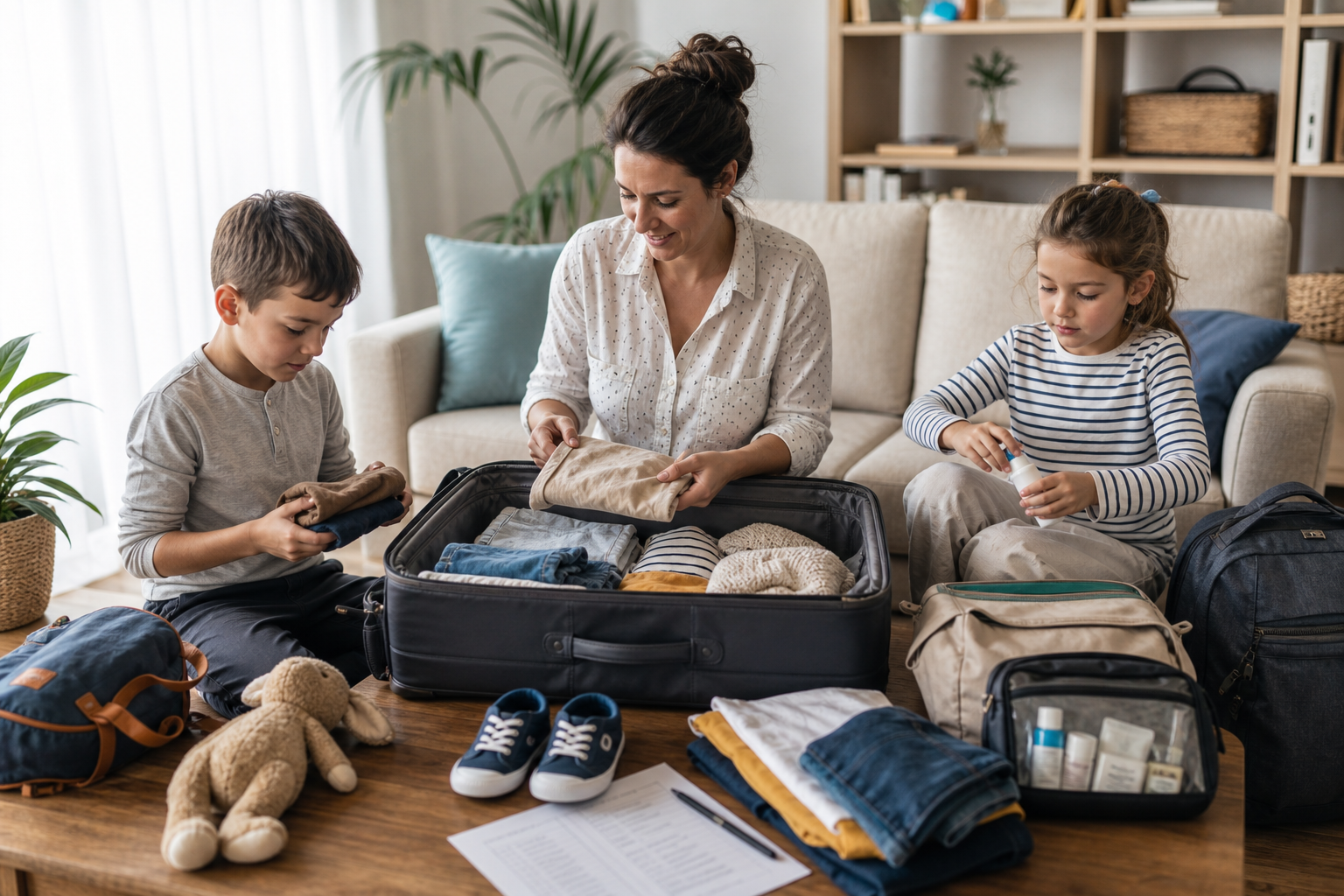Comment préparer un départ en vacances avec des enfants sans oublier l’essentiel : la méthode simple pour partir plus sereinement