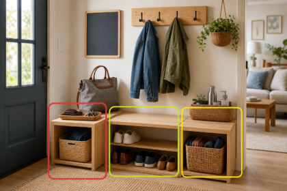 Comment préparer un espace “départ rapide” dans l’entrée pour sortir en quelques minutes sans rien oublier