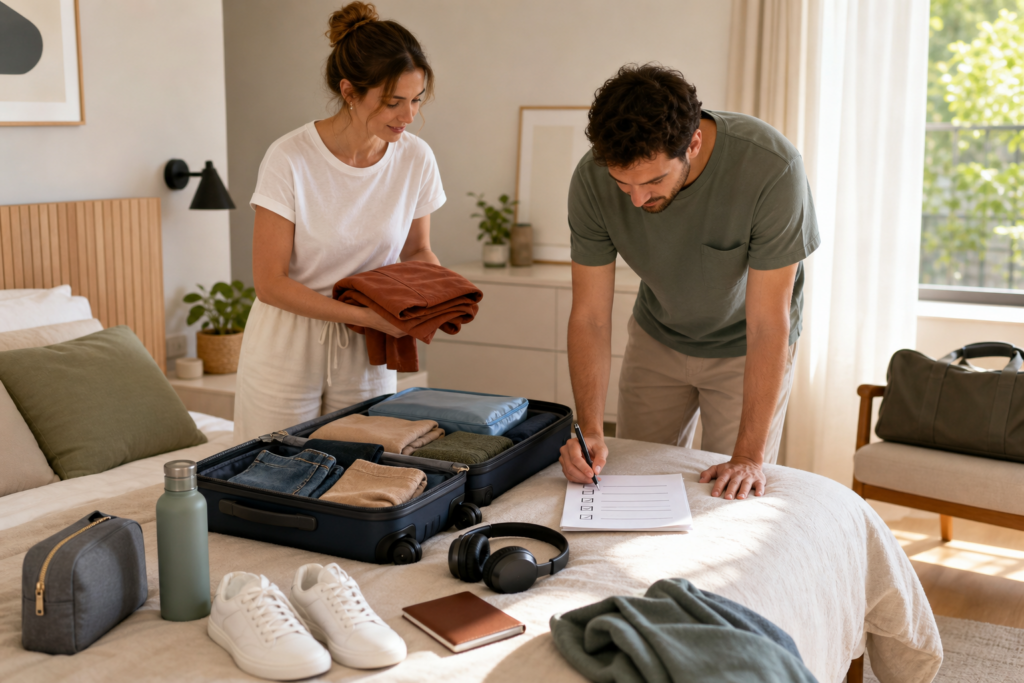 Comment préparer un week-end en couple sans tension : la méthode simple pour éviter les oublis, répartir les tâches et partir sereinement — illustration 1