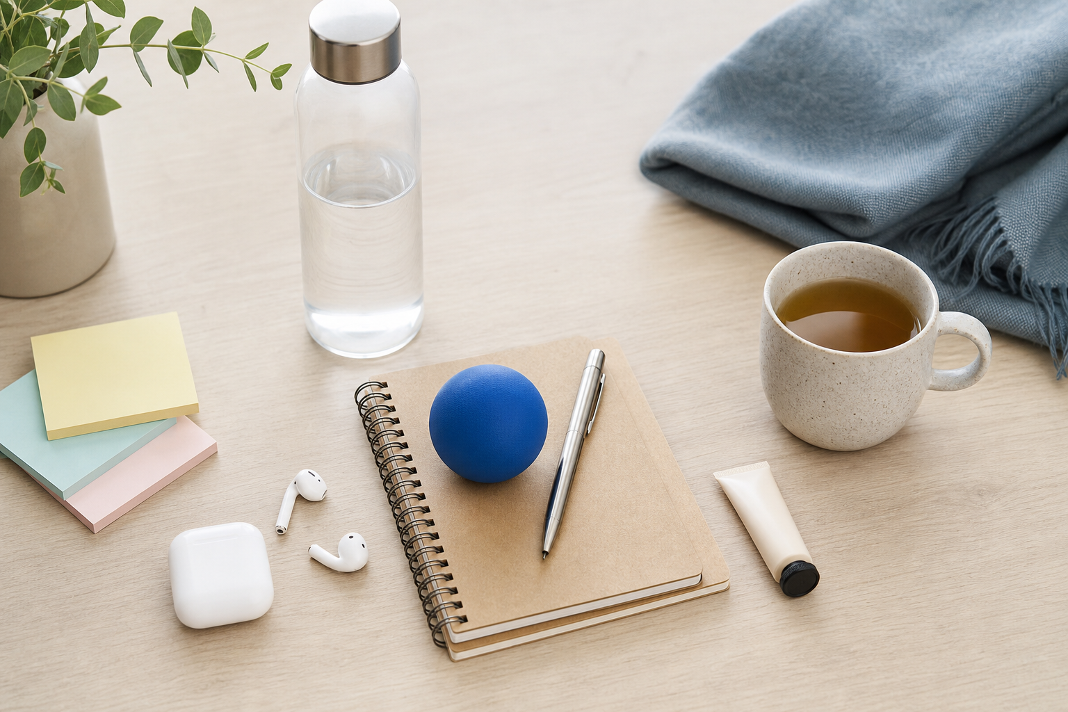 Comment préparer une boîte à outils anti-stress pour le bureau : 12 objets et réflexes simples à garder sous la main