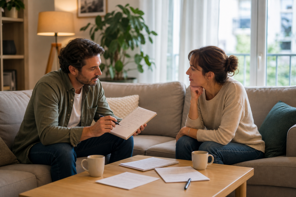 Comment préparer une conversation difficile en couple sans que ça dégénère : méthode simple en 5 étapes — illustration 1