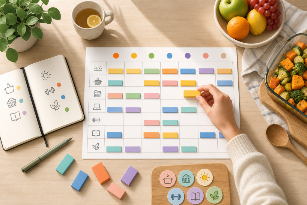 Comment préparer une semaine type avec des blocs de temps fixes pour alléger l’organisation quotidienne — illustration 1