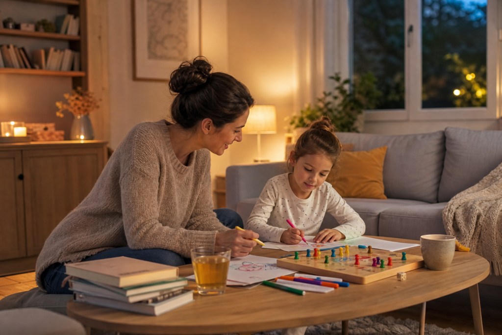 Comment préparer une soirée sans écrans avec son enfant : 12 idées simples pour créer un vrai moment de parent à parent — illustration 1