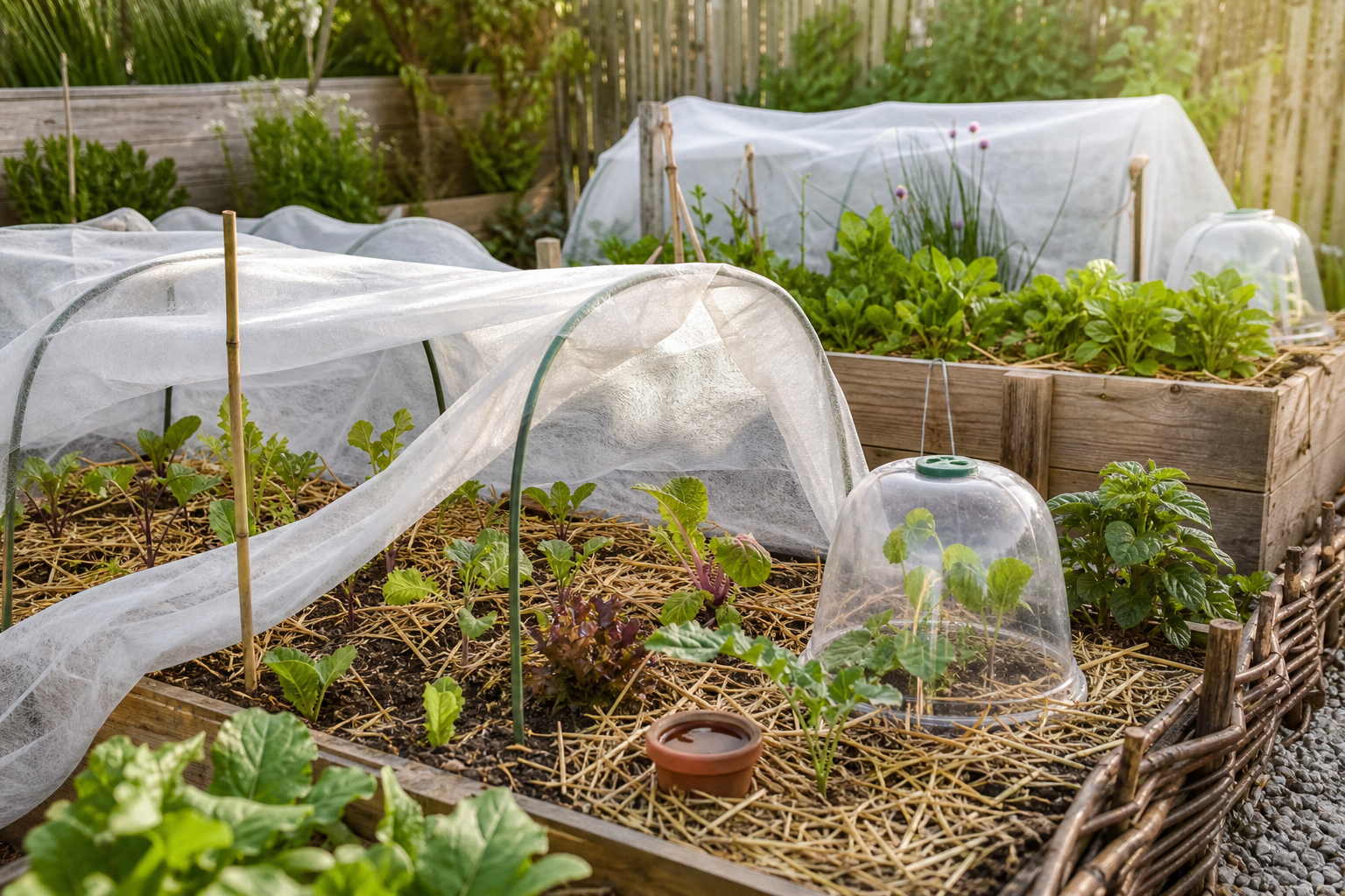 Comment protéger les jeunes plants du potager du vent, du froid et des limaces sans installer une serre