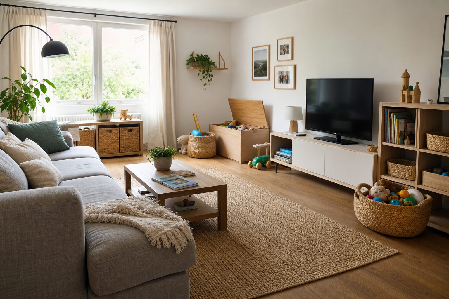 Comment ranger les jouets sans envahir le salon : 9 solutions discrètes et faciles à remettre en place au quotidien