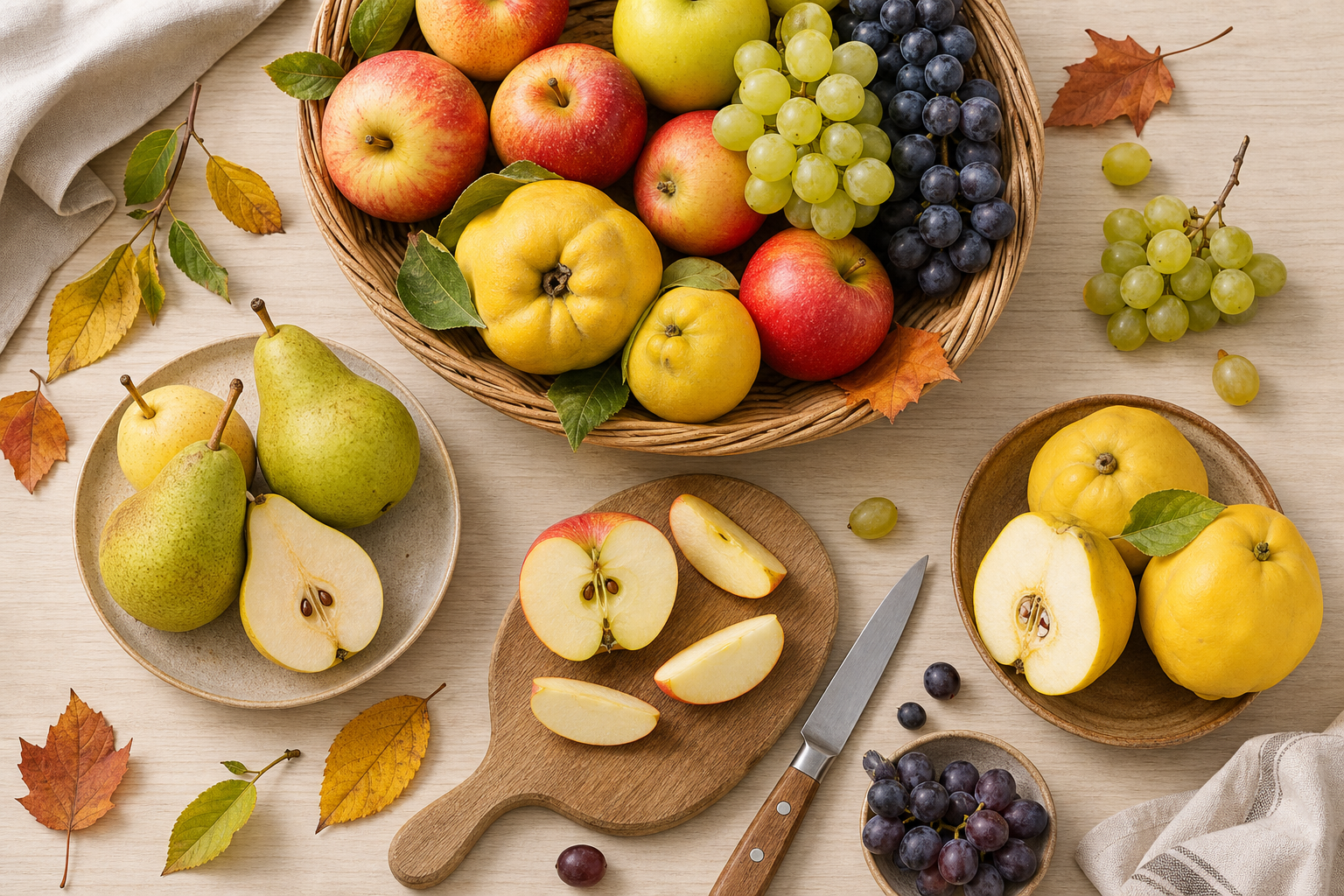 Comment reconnaître les meilleurs fruits d’automne au marché : 8 repères simples pour choisir pommes, poires, raisins et coings