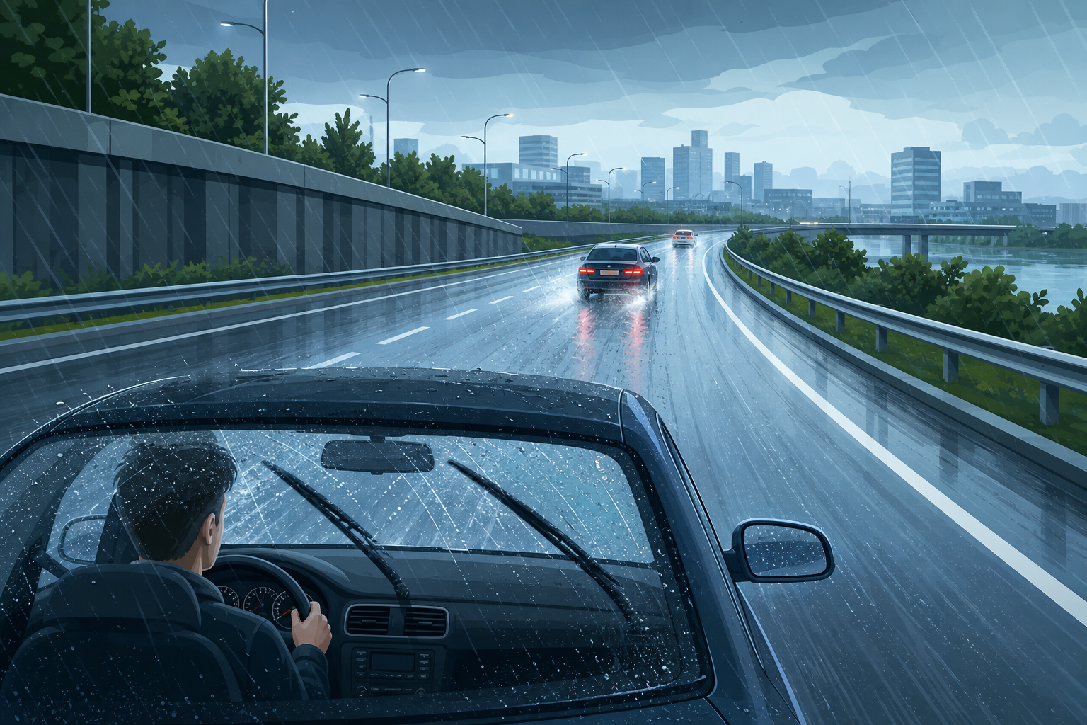 Conduire sous la pluie battante : les bons réglages et les erreurs à éviter pour garder de la visibilité et de l’adhérence