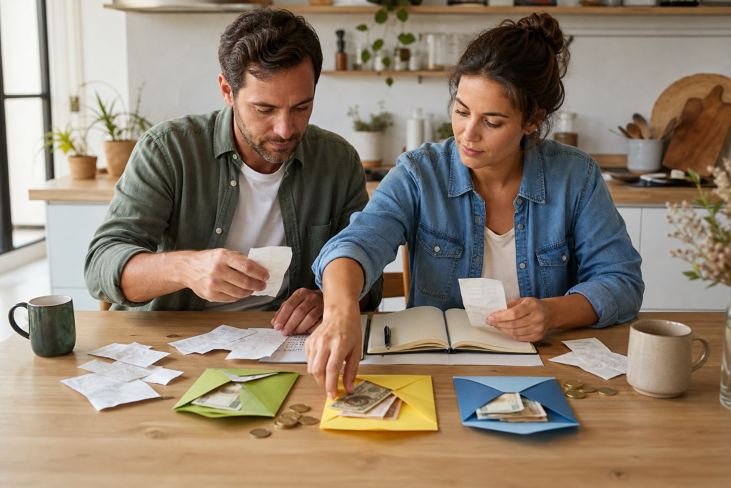 Construire un budget familial mensuel simple avec les dépenses fixes, variables et imprévues — illustration 1