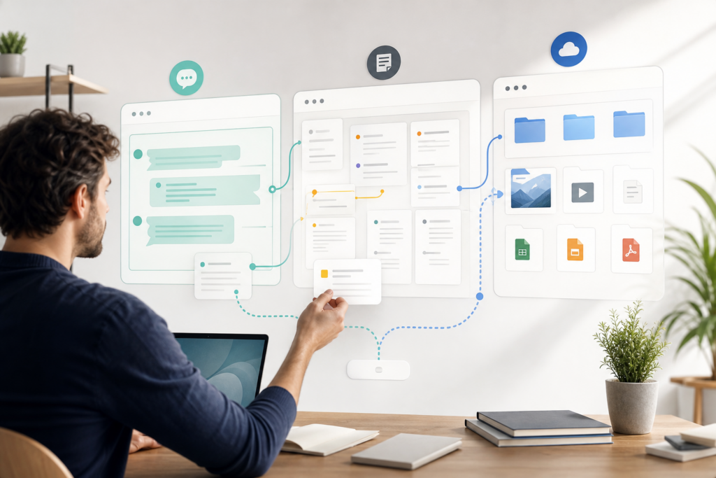 Créer un espace de travail IA simple avec ChatGPT, Notion et Google Drive pour tout retrouver au même endroit — illustration 1