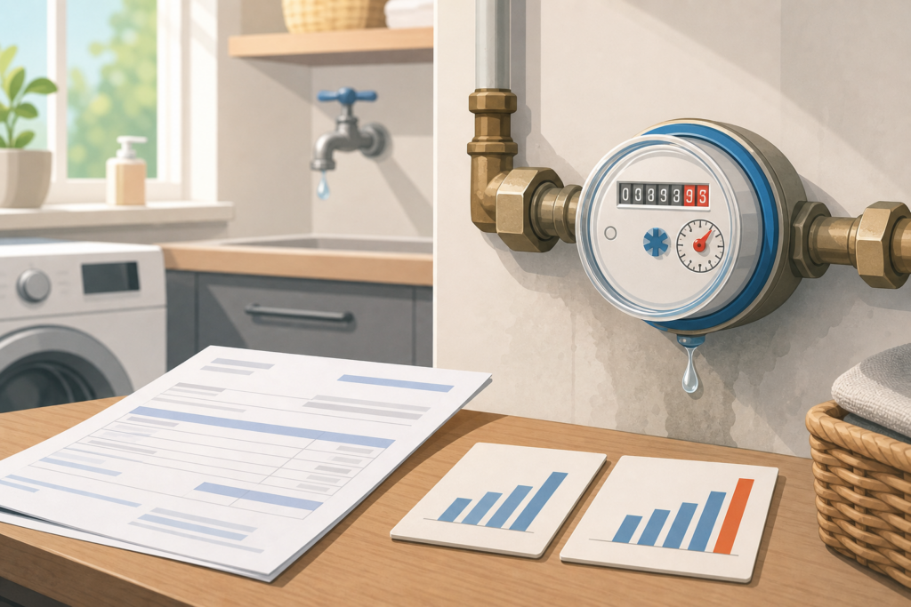 Facture d’eau : comment repérer une fuite après compteur grâce aux indices visibles sur la facture — illustration 1