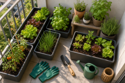 Lancer un potager en bacs sur balcon ou petite terrasse : quoi planter en premier et comment éviter les erreurs de débutant