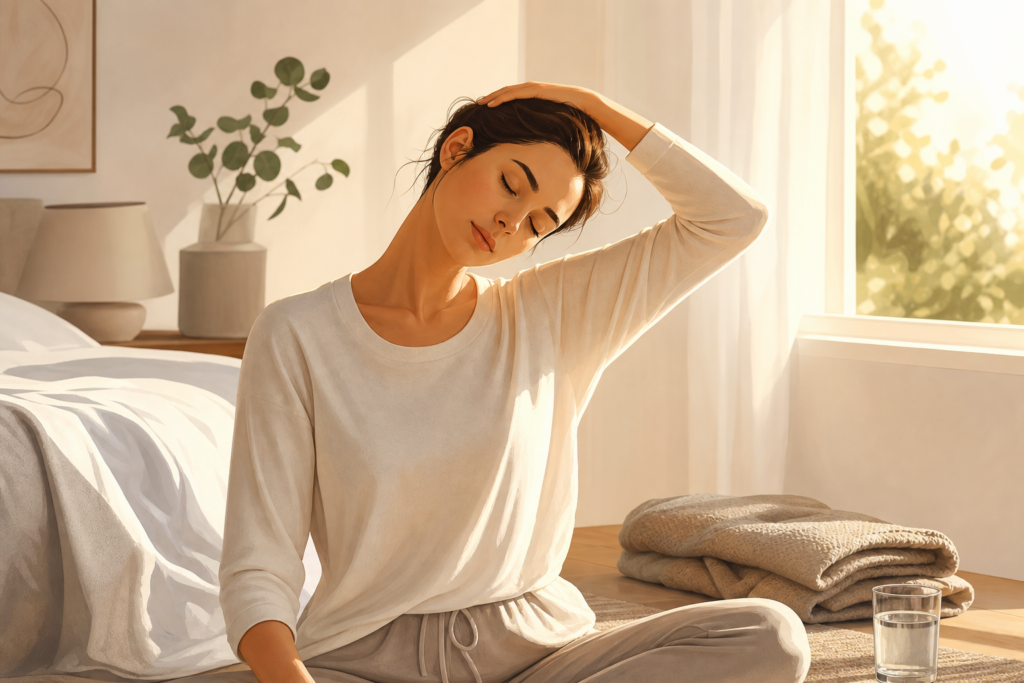 Le stretching doux du matin : 7 mouvements simples pour réveiller le corps sans se faire mal — illustration 1