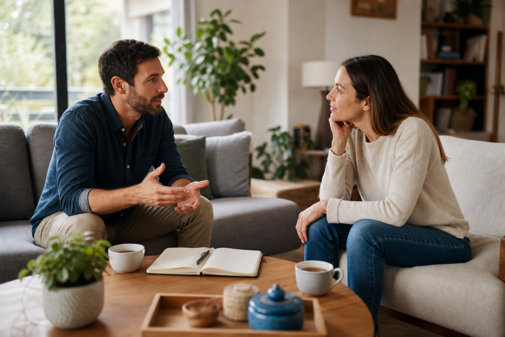 Parler d’un sujet sensible en famille sans mettre tout le monde sur la défensive : la méthode simple en 4 étapes — illustration 1
