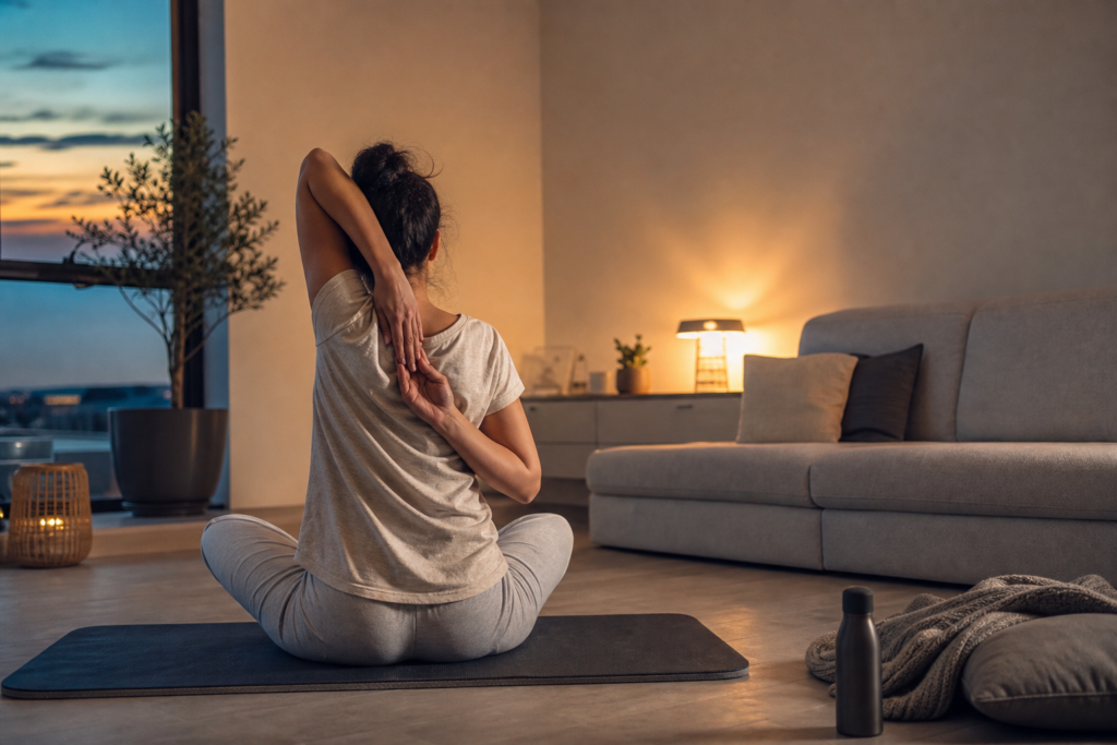 Pourquoi s’étirer le soir peut aider à mieux récupérer : routine douce de 10 minutes à faire chez soi — illustration 1