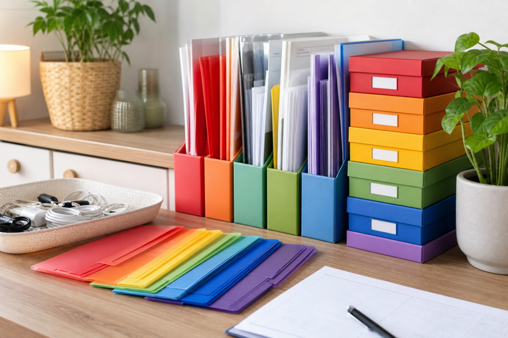 Pourquoi un code couleur de rangement à la maison peut vraiment simplifier le quotidien — illustration 1