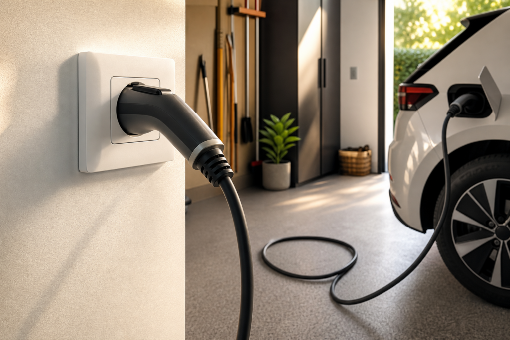 Recharger une voiture électrique sur une prise domestique : quand c’est acceptable et comment le faire sans surchauffer — illustration 1