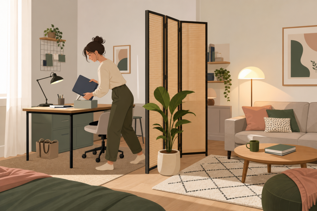Télétravail à la maison : comment séparer vraiment espace pro et espace perso quand on manque de place — illustration 1