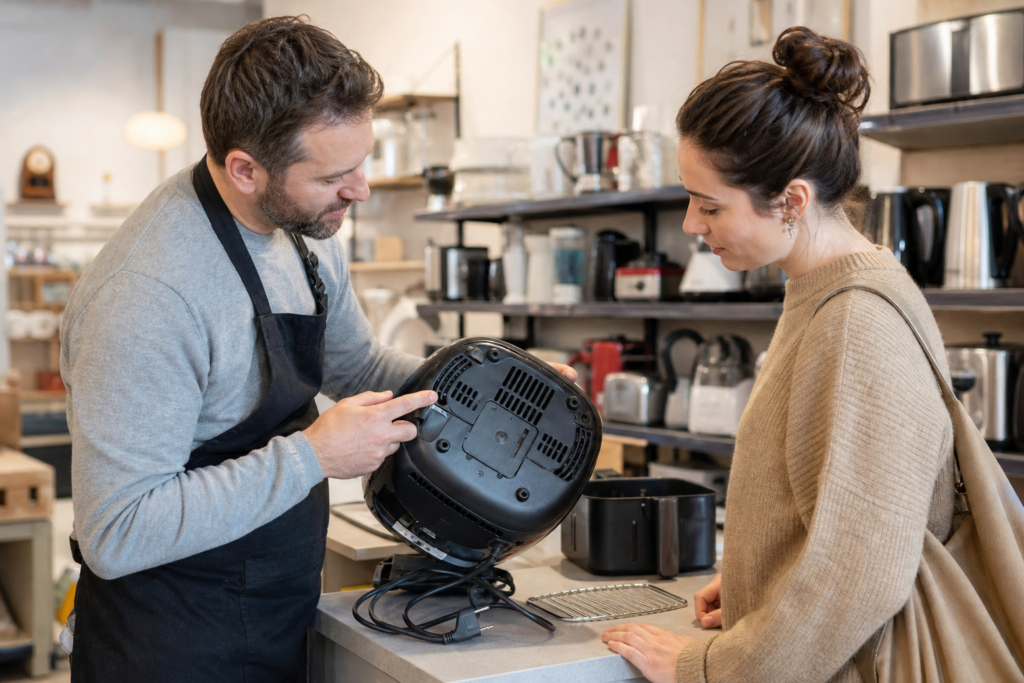 Acheter un appareil électroménager d’occasion en magasin : les 12 réflexes à vérifier sur place avant de payer — illustration 1