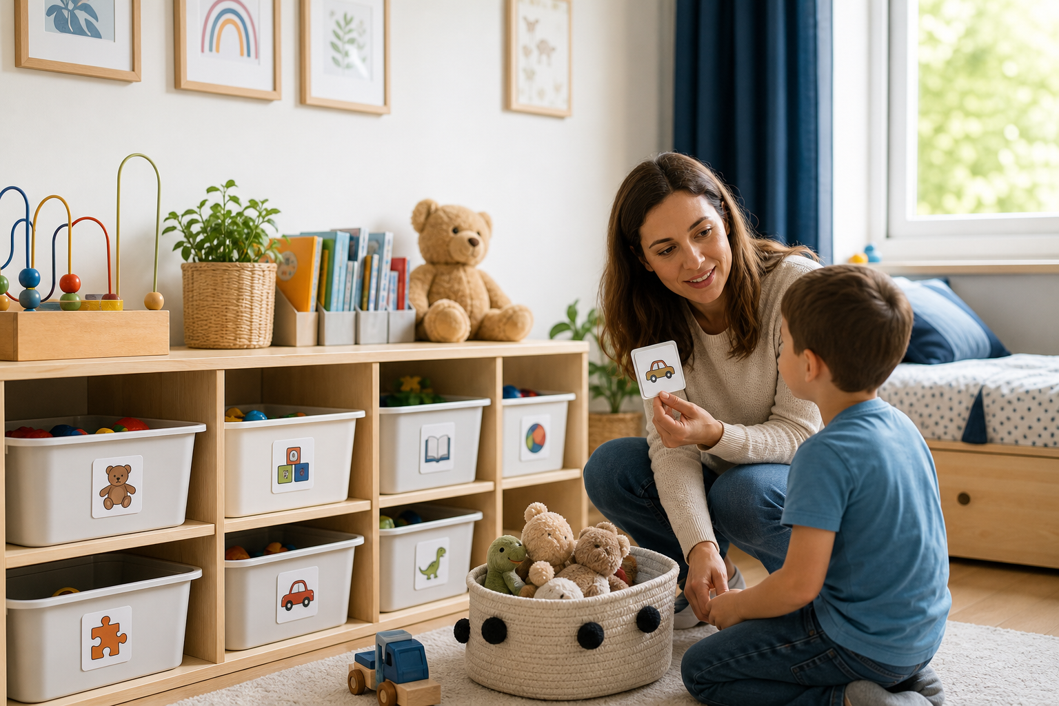 Comment aider un enfant à ranger sa chambre sans conflit : méthode simple, repères visuels et routine de 10 minutes