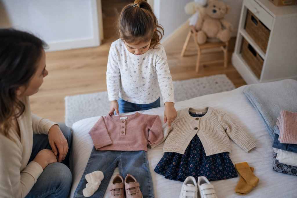 Comment aider un enfant à s’habiller le matin sans conflit : routine, choix limités et astuces concrètes — illustration 1