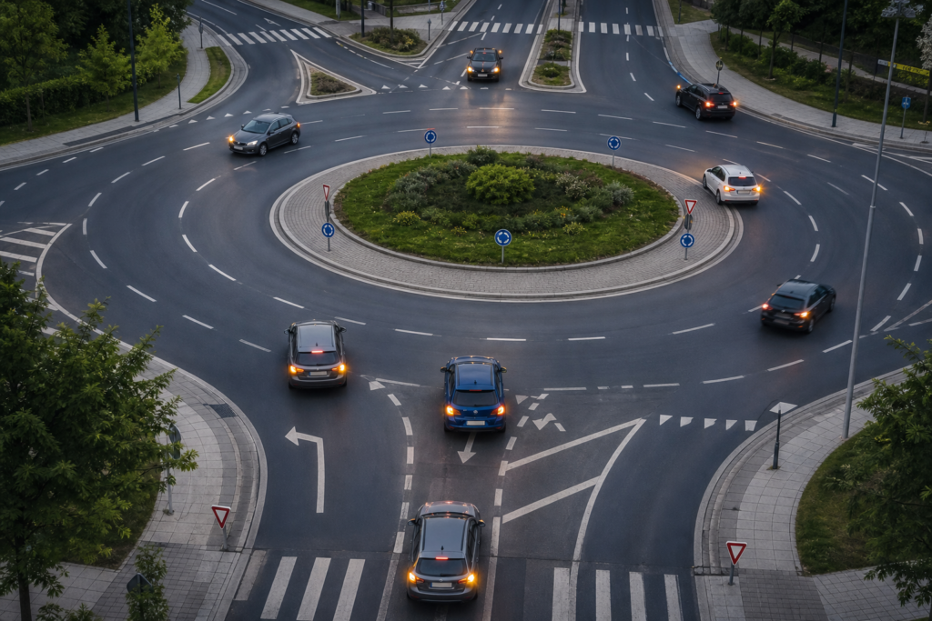 Comment bien gérer un rond-point à plusieurs voies : placement, clignotants et priorité sans hésitation — illustration 1