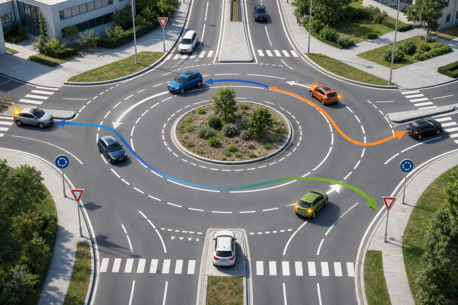 Comment bien gérer un rond-point à plusieurs voies : placement, clignotants et priorité sans hésitation