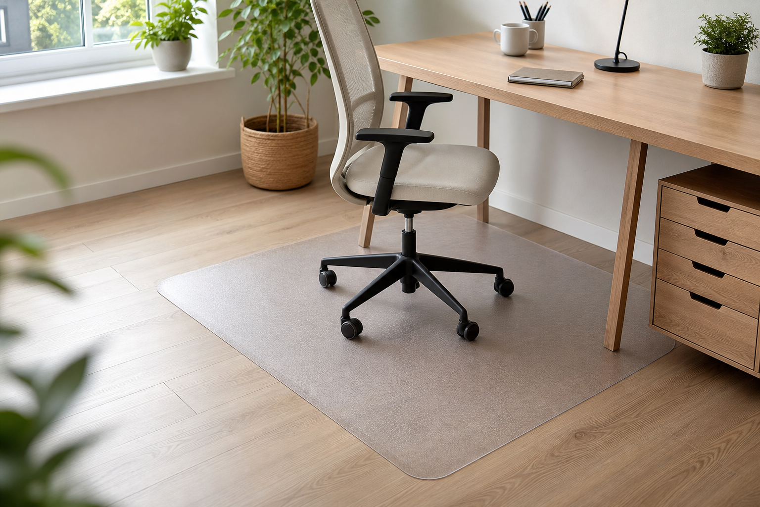Comment choisir et placer un tapis de sol de bureau pour protéger le sol sans gêner la chaise