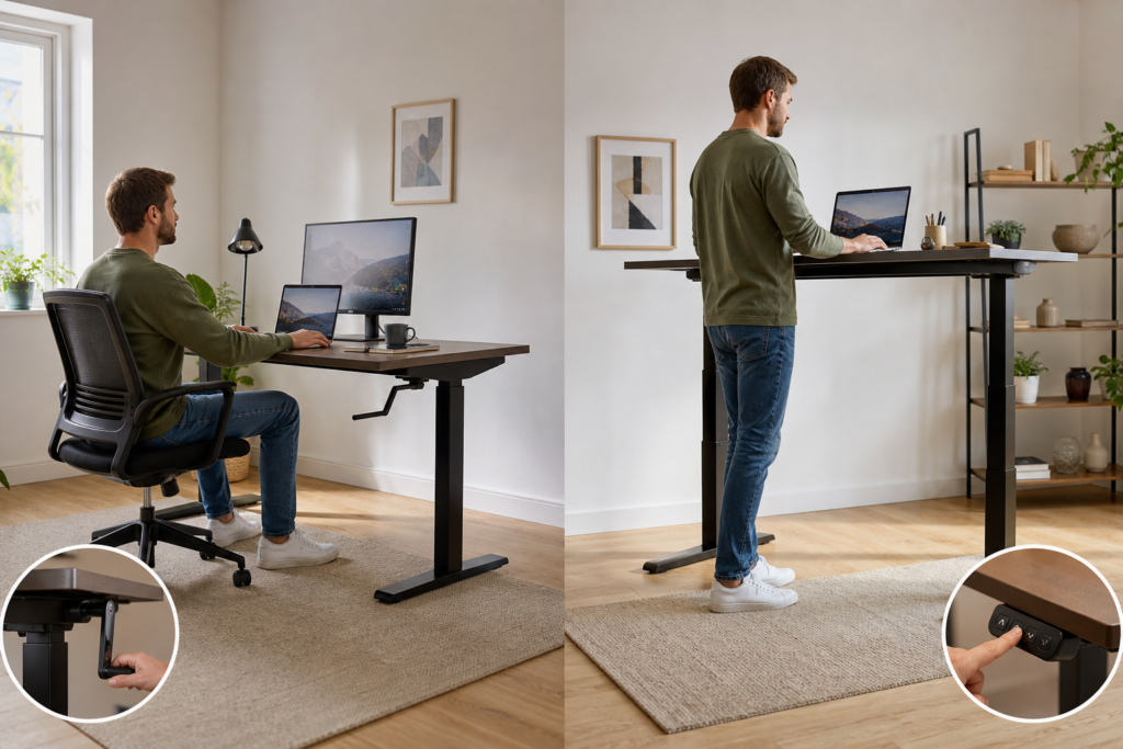 Comment choisir un bureau réglable en hauteur pour travailler à la maison sans se tromper — illustration 1