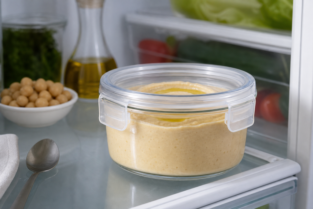 Comment conserver le houmous maison plus longtemps sans qu’il sèche, s’oxyde ou prenne un goût amer — illustration 1
